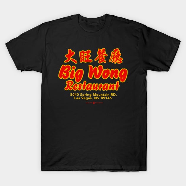 Big Wong Chinese Restaurant Las Vegas Nevada Vintage T-Shirt by StudioPM71